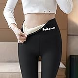Super Thick Cashmere Leggings for Women, High Waist Stretchy Thick Cashmere Leggings (Black,Medium)