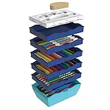 Pelikan 818384 Kreativfabrik Supertower, befüllt mit 54 Teilen (z.B. Bunt-, Filz- und Wachsmalstifte, Knete, Pinsel, Tempera-Farben, etc.) , 1 Stück