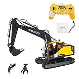 Double E E568-003 RC Volvo Bagger mit wechselbaren Werkzeug 2,4GHz 1:16 + Akku 4,8V / 700mAh / NI-Mh / HBX Steck
