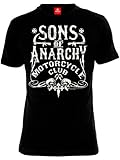 Sons of Anarchy T-Shirt Men - Motorcycle Club - Black, Größe:S