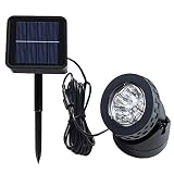 warmweiß 1pcs LED Solar Teichstrahler IP68 Wasserdichte Solarleuchten für Teich, Garten, Landschaft, Brunnen, im Freien, R