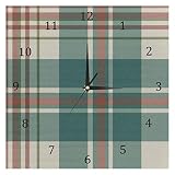 BestIdeas Wanduhren Projektion Plaid Hemdform Batteriebetriebene Zahlenuhr für Schlafzimmer Wohnzimmer Küche Büro Home Decor leise & nicht tick
