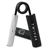 TWIVEE - Fingerhantel für maximale Griffkraft - Unterarmtrainer mit Griffpolster und Tasche - Gripper aus gehärtetem Stahl und Aluminium - Handtrainer - Handmusk