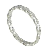 Schmuck Les Poulettes - Sterling Silber Ring Mandel Durchbohrt - grobe 50 (15.9)