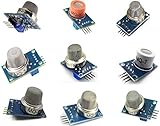 9 Stück Gaswarnsensormodul MQ-2 MQ-3 MQ-4 MQ-5 MQ-6 MQ-7 MQ-8 MQ-9 MQ-135 Sensormodul Gassensor S