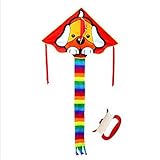 Tylyund Drachen für Hunde, 3D-Drachen, Hripstop-Nylongewebe, Drachenrolle, Karpe, weich, Parafoil Kite, Surfen, Delta, Drachen, W