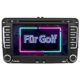 AWESAFE Radio für VW Golf 5 Golf 6, 2DIN Autoradio mit Mirrorlink, 7 Zoll Touchscreen Monitor, SD, USB, CD DVD und B