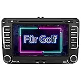 AWESAFE Radio für VW Golf 5 Golf 6, 2DIN Autoradio mit Mirrorlink, 7 Zoll Touchscreen Monitor, SD, USB, CD DVD und B