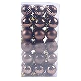 NC Christbaumschmuck 36 StüCk 40mm/1,57''weihnachtskugeln Dekorationen Bruchsichere Rote Weihnachtskugel Ornamente FüR Urlaub, Party, Hochzeit Indoor Outdoor D