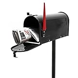 US Mailbox Briefkasten Amerikanisches Design schwarz mit passendem Standfuß