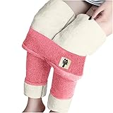 Thermohose Damen Winter Outdoor Gefüttert Leggings Plus Größe Fleece Gefüttert In voller Länge Dehnbare Strumpfhose High Waist Tier Muster Winterleggings Pyj