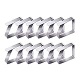 Aoliandatong 12pcs Tischdeckenklammer Edelstahl, Tischtuchklammern Verdickter, Tischtuch Clips, Tischdeckenhalter, Klammer zum Befestigen der Tischdecke 5 x 4