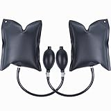 2 Stück Alignment Montagekissen mit Metallventil, Auto Aufblasbare Pumpkissen, Keil Pneumatikspanner, Türstopper, Stemmeisen, Hebel Luftkeilpumpe (Rohrlänge 35cm)