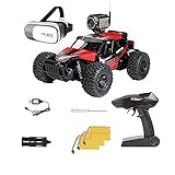 Lihgfw Hochgeschwindigkeits-WI-FL-Echtzeitübertragung Von Geländefahrzeugen Im Maßstab 1:18, 24.G Mit 720P HD-Kamera. Senden Sie VR-Brille, 4WD All Terrain Climbing RC Car, 25KM / H, F