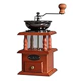 WLGQ Klassische Retro Handkurbel Kaffeemühle Holz Manuelle Kaffeemaschine Nuss Gewürz Getreidemühle für Home Office R