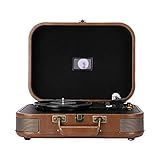 Hi-Fi&Home Audio Plattenspieler,Vintage Plattenspieler Bluetooth Plattenspieler Tragbarer LP Klassischer Musik Vinyl Player M