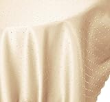 Unbekannt Tischdecke oval 135x180 cm Phase Struktur bügelfrei fleckenabweisend #1395 (Creme)