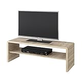 CARO-Möbel Couchtisch TV Lowboard Fernsehtisch Lexa, in Sonoma Eiche, 120 x 40 cm, mit Ablag