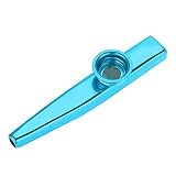 Kazoo für Kinder, Durable Metal Kazoo Flute Mundmusik Instrument Zubehör(Blau)