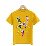 OKIWOKI Hunter X Hunter - Der Joker - One Piece Lustiges Gelb Jungen Kinder T-Shirt - Hisoka, Der Joker und Zorro (Hunter X Hunter - Der Joker - One Piece Parodie signiert Hochwertiges T-Shirt in G