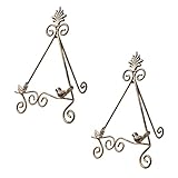 Fenteer 2X Carving Eisen Groß Display Stehen für Zuhause Dekoration, Foto Bild Alben, Kunst & Handwerk Schaufenster, Feine China Platten Lagerung