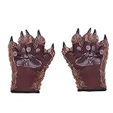 Werwolf Handschuhe mit Klauen Horror Bärentatze Handschuhe - perfekt für Fasching, Karneval & Halloween, Cosplay, Maskerade Kostü