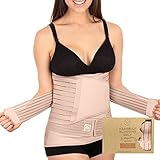 3 in 1 Postpartale Bauch Unterstützung Erholung Gürtel - Postpartum Gürtel für Damen - Postnatal Bauchgurt nach Geburt - Rückbildungsgürtel nach Geburt (Classic Ivory, One Size)