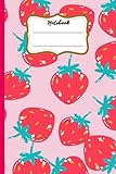 Notebook: Strawberry Design, 150 Pages Can be use as J