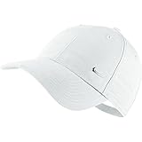 Nike Cap Metal Swoosh Logo Mütze, White/Metallic Silver, one S