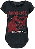 Metallica Kill 'Em All Shattered Frauen T-Shirt schwarz XL 100% Baumwolle Band-Merch, B