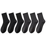 HOME-Furniture Herren-Socken, 6 Paar, Baumwolle, klassisch, einfarbig, komfortabel, geruchshemmend, formelle Kleidung, Business Casual vier Jahreszeiten Sock