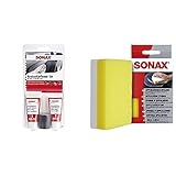 SONAX KratzerEntfernerSet Lack (50 ml) zur manuellen Beseitigung von lokalen Kratzern und Schrammen aus Klarlacken & ApplikationsSchwamm (1 Stück) zum Auftragen und Verarb