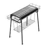 WFIZNB BBQ Grill Faltbare Holzkohlegrill Edelstahl Portable Outdoor Campinggrill Charcoal Grill Picknickgrill Klappgrill für 5-10 Personen Picknick Reisen Garten Party 73x37x82