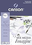 Canson 200006008 Imagine Mix-Media Papier, A4, rein weiß