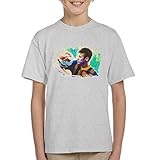 VINTRO Neymar Barcelona Kinder T-Shirt Original Portrait von Sidney Maurer professionell bedruckt Gr. 3 Jahre, g