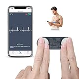 ViATOM EKG Gerät, Persönliche EKG Gerät, Kabellos Tragbarer Brustgurt-Herzgesundheits Tracker, Bluetooth Mobiles EKG Gerät, Kostenloser App für iOS &