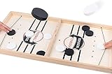 Schnelles Fast Sling Puck-Spiel, Lustiges hölzernes Sling Puck-Gewinner-Brettspiel Brettspiel Tisch Eltern-Kind Interaktives Spielzeug-Partyspiel für Erw