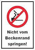 HB-Druck Nicht vom Beckenrand springen Schild A4 (210x297mm)