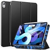 ZtotopCase Magnetische Schutzhülle für iPad Air 4 10.9, Ultra Slim Smart Magnetic Back Trifold Stand Schutzhülle mit Auto Wake/Sleep, für iPad Air 4 10.9 Zoll 2020 & iPad Pro 11 Zoll 2018, Schw