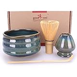 Goodwei Japanisches Matcha Komplett-Set mit hochwertiger Teeschale (Menouseki, 80)