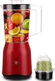 Home Eismaschine Maschine Smoothie Blender, 22000 U/Min Multifunktionsmixer, Smoothie Blender Blender, Entsafter, Eiszerkleinerer, Gewürzmühle, 250 W, Rot B, Rot A Baibao (Farbe : R