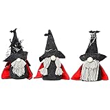 MEITOUNAO Halloween gesichtslose Puppe, Zwerg Plüsch, magische Weihnachten Spukspielzeug, Hexe Fledermaus Hut Figur Dekor, handgefertigt für Zuhause Ornament Urlaub Party Fensterregal Schreib