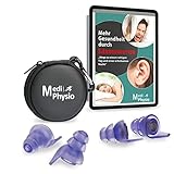 MediPhysio Ohrstöpsel zum Schlafen Frauen - 2 Größen (27dB) Gehörschutz Schlafen - dämpft Lärm- klein, super soft - Schallschutz Büro, Lernen, Konzert, Musik, Festival und R