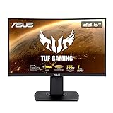 ASUS TUF Gaming VG24VQ 60 cm (23,6 Zoll) Curved Monitor (Full HD, 144Hz, 1ms Reaktionszeit, FreeSync, Shadow Boost, HDMI, DisplayPort),Schw