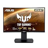 ASUS TUF Gaming VG24VQ 60 cm (23,6 Zoll) Curved Monitor (Full HD, 144Hz, 1ms Reaktionszeit, FreeSync, Shadow Boost, HDMI, DisplayPort),Schw