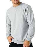 Comeor Sweatshirt Herren Pullover Ohne Kapuze (HellGrau XL)