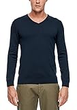 s.Oliver Herren Feinstrickpulli mit V-Ausschnitt dark blue L