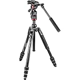 Manfrotto Befree Live Twist, Aluminium Reisestativ mit Drehverschluss, Kamerastativ für CSC, Spiegelreflex- und Kompakt Systemkameras, Video-Stativ, für Content Creation, Videographie, Video-Blog