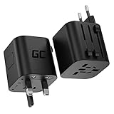 Green Cell® GC TripCharge | Reiseadapter für 150 Länder - Stromadapter Stecker für Europa UK Australien USA China - Universal Weltreise Reisestecker Travel Adap