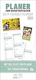 Planer zum Selbstgestalten 2022 - Bastel-Kalender - Do it yourself calendar 16x35 cm - datiert - Foto-Kalender - mit Ferienterminen - Alpha E